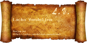 Lacko Vendelina névjegykártya